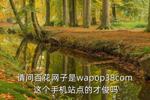 請問百花網(wǎng)子是wapop38com 這個手機站點的才俊嗎