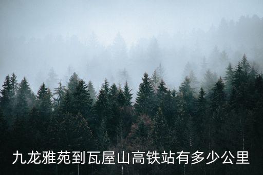 九龍雅苑到瓦屋山高鐵站有多少公里