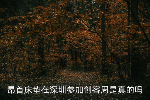 昂首床墊在深圳參加創客周是真的嗎