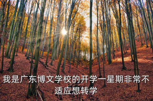 我是廣東博文學(xué)校的開學(xué)一星期非常不適應(yīng)想轉(zhuǎn)學(xué)
