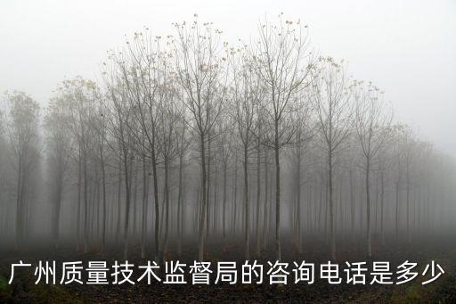 廣州質(zhì)量技術(shù)監(jiān)督局的咨詢電話是多少