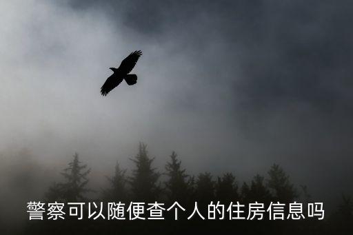 警察可以隨便查個(gè)人的住房信息嗎