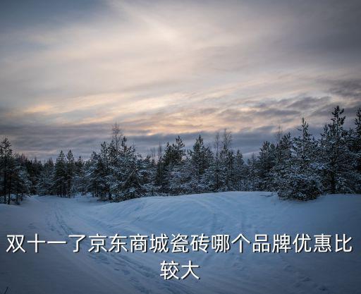 雙十一了京東商城瓷磚哪個(gè)品牌優(yōu)惠比較大