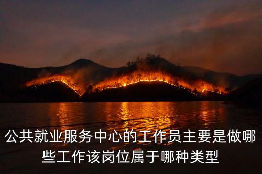 公共就業(yè)服務(wù)中心的工作員主要是做哪些工作該崗位屬于哪種類型
