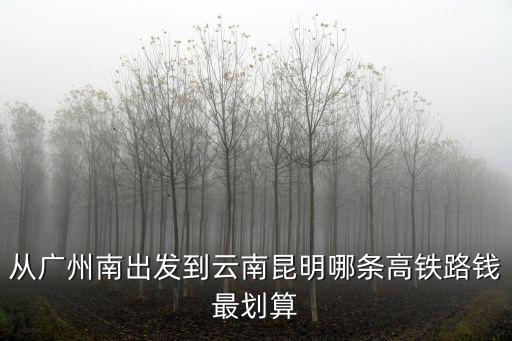 從廣州南出發到云南昆明哪條高鐵路錢最劃算