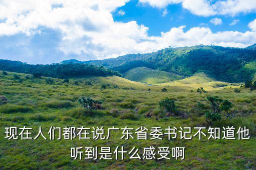 現在人們都在說廣東省委書記不知道他聽到是什么感受啊