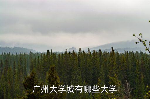 廣州大學城有哪些大學