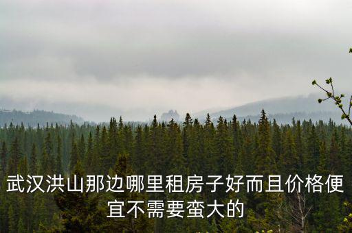 武漢洪山區租房，武漢市區武昌洪山區那里租房子最便宜實惠