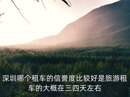 深圳哪個(gè)租車(chē)的信譽(yù)度比較好是旅游租車(chē)的大概在三四天左右