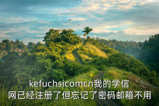 kefuchsicomcn我的學信網已經注冊了但忘記了密碼郵箱不用