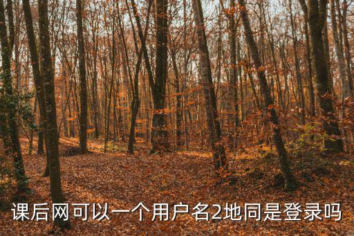 課后網(wǎng)可以一個用戶名2地同是登錄嗎