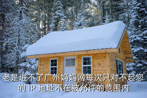 老是進不了廣州媽媽網(wǎng)每次只對不起您的 IP 地址不在被允許的范圍內(nèi)
