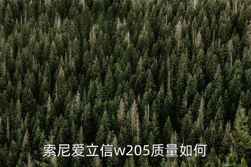 索尼愛立信w205質(zhì)量如何