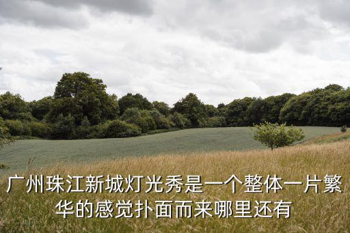廣州珠江新城燈光秀是一個(gè)整體一片繁華的感覺撲面而來哪里還有