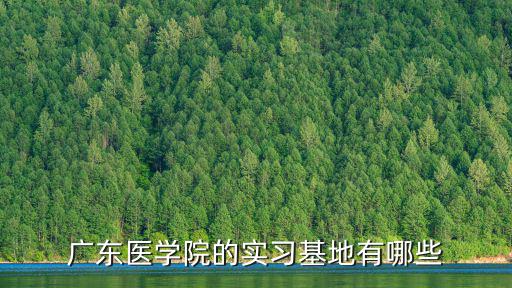 廣東醫學院的實習基地有哪些