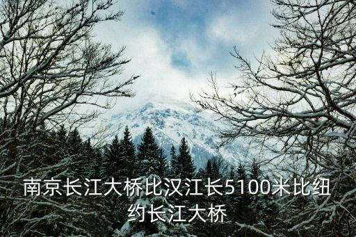 南京長江大橋比漢江長5100米比紐約長江大橋