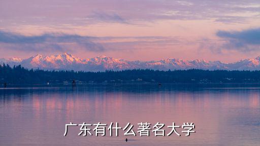 廣東有什么著名大學