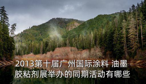 廣州涂料展，2013第十屆廣州國際涂料 油墨 膠粘劑展舉辦的同期活動有哪些