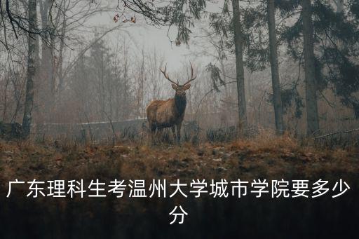 廣東教育考試服務(wù)網(wǎng)，廣東理科生考溫州大學(xué)城市學(xué)院要多少分