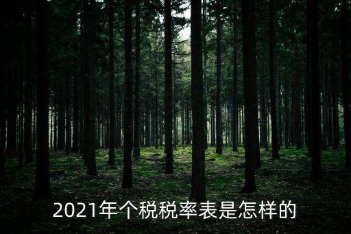 工資個(gè)稅稅率表，2021年個(gè)稅稅率表是怎樣的