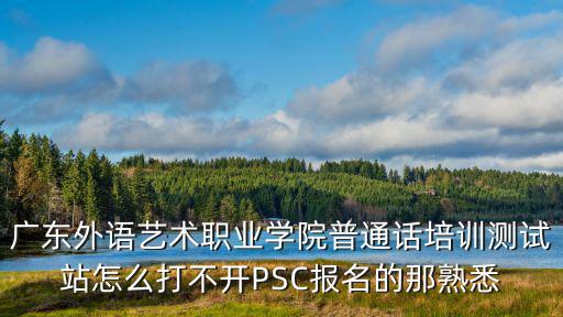 廣東外語藝術職業學院普通話培訓測試站怎么打不開PSC報名的那熟悉