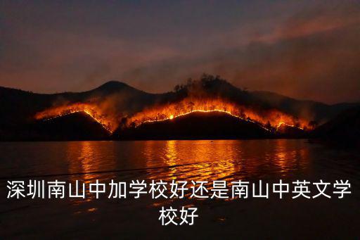 深圳南山中加學(xué)校好還是南山中英文學(xué)校好