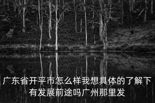 廣東開(kāi)平，廣東省開(kāi)平市怎么樣我想具體的了解下有發(fā)展前途嗎廣州那里發(fā)