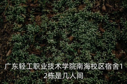 廣東輕工職業(yè)技術(shù)學(xué)院南海校區(qū)宿舍12棟是幾人間