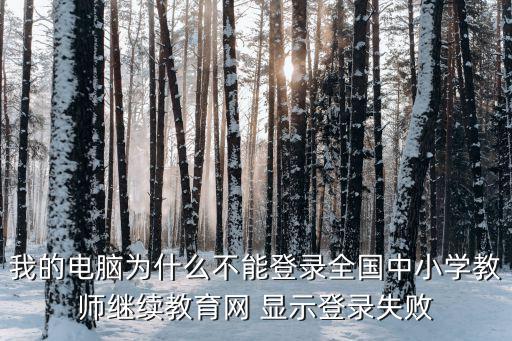 我的電腦為什么不能登錄全國中小學(xué)教師繼續(xù)教育網(wǎng) 顯示登錄失敗