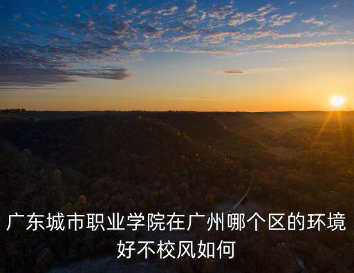 廣東城市職業學院在廣州哪個區的環境好不校風如何