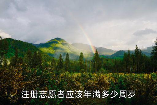 注冊志愿者應該年滿多少周歲