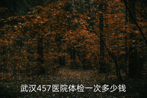 武漢457醫(yī)院體檢一次多少錢