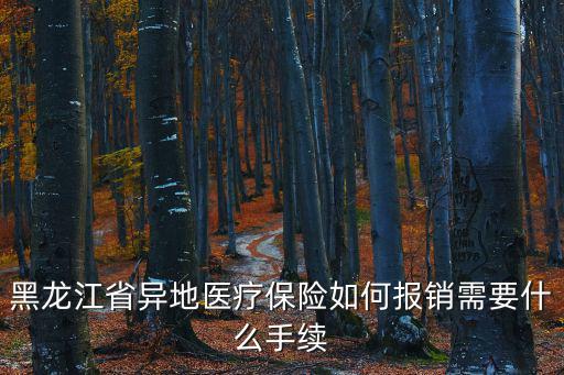 黑龍江省異地醫療保險如何報銷需要什么手續