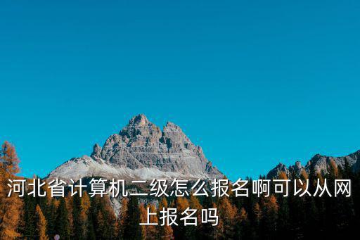 河北省計算機二級怎么報名啊可以從網上報名嗎
