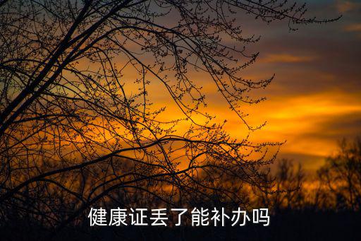 健康證丟了能補辦嗎