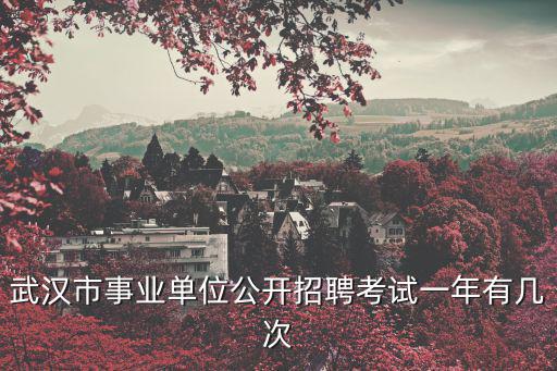 武漢市事業單位公開招聘考試一年有幾次