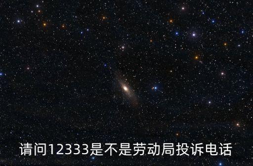 請問12333是不是勞動局投訴電話