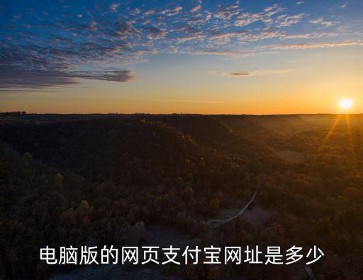 電腦版的網(wǎng)頁支付寶網(wǎng)址是多少