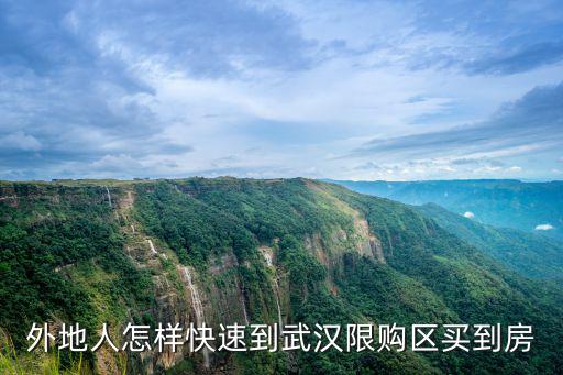 外地人怎樣快速到武漢限購區買到房