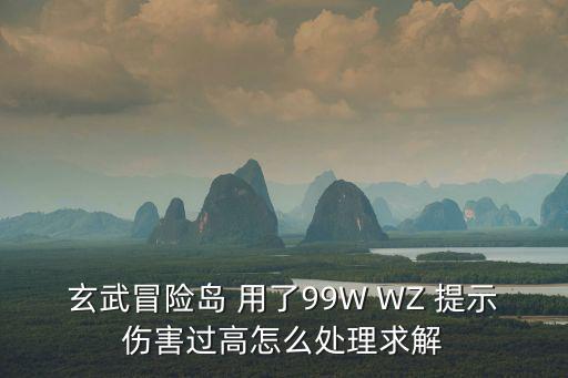 玄武冒險(xiǎn)島 用了99W WZ 提示傷害過高怎么處理求解
