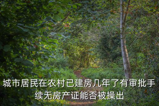 城市居民在農村已建房幾年了有審批手續無房產證能否被操出