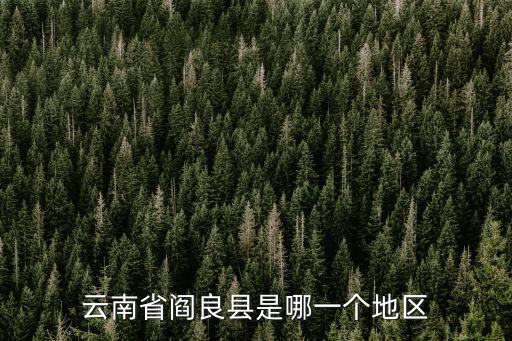 閻良，云南省閻良縣是哪一個地區