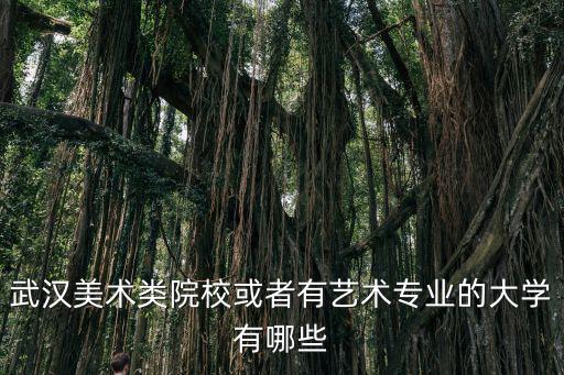 武漢美術類院校或者有藝術專業的大學有哪些