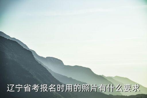 遼寧省考報名時用的照片有什么要求