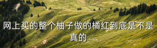 網上陵園，網上買的整個柚子做的橘紅到底是不是真的