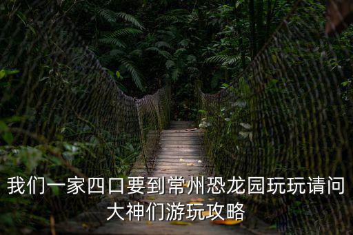 我們一家四口要到常州恐龍園玩玩請(qǐng)問(wèn)大神們游玩攻略