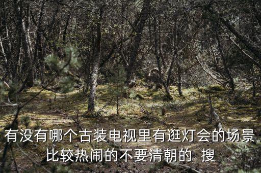 逛燈會，有沒有哪個古裝電視里有逛燈會的場景比較熱鬧的不要清朝的  搜