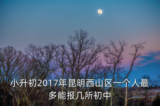 小升初2017年昆明西山區(qū)一個人最多能報幾所初中