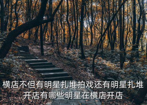 橫店不但有明星扎堆拍戲還有明星扎堆開店有哪些明星在橫店開店