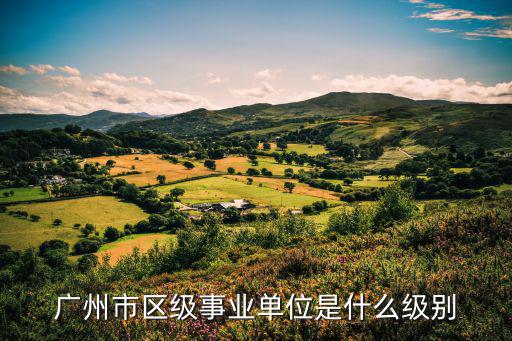 廣州市區級事業單位是什么級別
